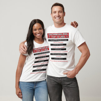 Nieuw-top-10-leugens-groot-rood T-shirt