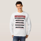 Nieuw-top-10-leugens-groot-rood T-shirt (Voorkant volledig)