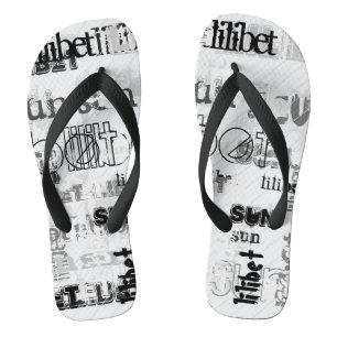 NIEUW! Trendy Benoemde Woordwolk Urban Chic Zon Zo Teenslippers