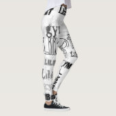 NIEUW! Trendy genaamd WordCloud GYM Bunny Leggings (Rechts)