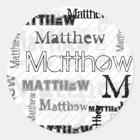 NIEUW! Trendy Kinder NAMED Ronde Sticker (Voorkant)