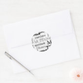 NIEUW! Trendy Kinder NAMED Ronde Sticker (Envelop)