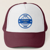 NIEUW! Trucker Hat - Wit en Maroon - Aanpassen Pet (Voorkant)