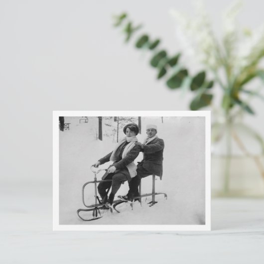 Nieuw type Sled Briefkaart (Staand voorkant)