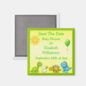 Nieuw uitgekomen dinosaurus Sla het datum Baby sho Magneet (Voorkant / Achterkant)