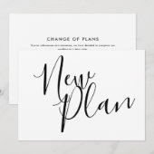 Nieuw Uitgesteld Evenement Zwart en wit Modern Kaart (Voorkant / Achterkant)