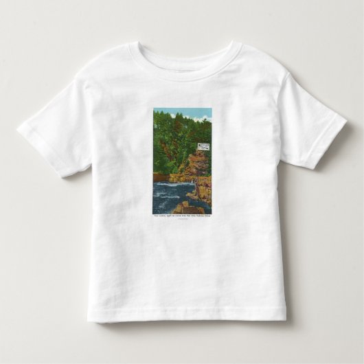 Nieuw Uitzicht van de Brug van de Staat van Abruik Kinder Shirts (Voorkant)