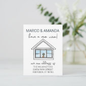 Nieuw Uitzicht venster We zijn verhuisd Aankondiging (Staand voorkant)