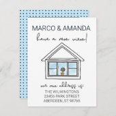 Nieuw Uitzicht venster We zijn verhuisd Aankondiging (Voorkant / Achterkant)