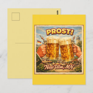 Nieuw Ulm MN Minnesota Duitse Prost-prentbrief Briefkaart