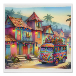 NIEUW Uniek HAÏTI, Aruba, Antigua Perfect Poster