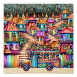 NIEUW Uniek HAÏTI, Aruba, Antigua Poster