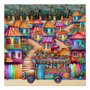 NIEUW Uniek HAÏTI, Aruba, Antigua Poster