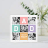 Nieuw Vaderdag familiefraster Feestdagenkaart (Staand voorkant)