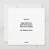 Nieuw Vaderdag familiefraster Feestdagenkaart (Achterkant)