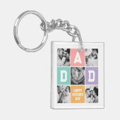 Nieuw Vaderdag familiefraster Sleutelhanger (Voorkant Links)