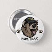 Nieuw Vaderdag Papa Beer Ronde Button 5,7 Cm (Voorkant /achterkant)