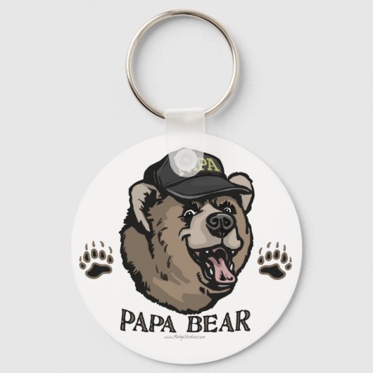 Nieuw Vaderdag Papa-Beer Sleutelhanger (Voorkant)