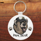 Nieuw Vaderdag Papa-Beer Sleutelhanger (Voorkant)