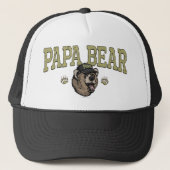 Nieuw Vaderdag Papa-Beer Trucker Pet (Voorkant)