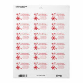 Nieuw vakantielabel Adres snowflake Etiket (Full Sheet)