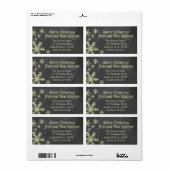Nieuw vakantielabel Adres snowflake Etiket (Full Sheet)
