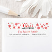 Nieuw vakantielabel Adres snowflake Etiket (Insitu)
