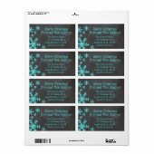 Nieuw vakantielabel Adres snowflake Etiket (Full Sheet)