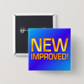 Nieuw verbeterd vierkante button 5,1 cm (Voorkant /achterkant)