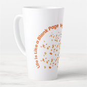 Nieuw verhaal in het leven inspirerend quote latte mok (Linkerhoek)