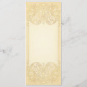 Nieuw Victoriaans: Bleek Gold Fancy huwelijksmenu Menu (Achterkant)