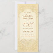 Nieuw-Victoriaans: Bleek Goud Fancy Save the Date (Voorkant)