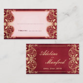 Nieuw Victoriaans: Kaart voor rode en goudtabel Plaatskaartje (Voorkant / Achterkant)