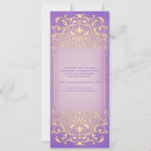 Nieuw Victoriaans:  Lila goud sparen de Datum Save The Date (Achterkant)