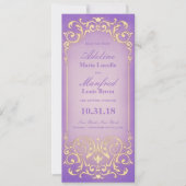 Nieuw Victoriaans:  Lila goud sparen de Datum Save The Date (Voorkant)