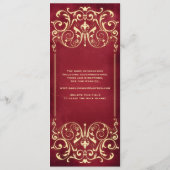 Nieuw-Victoriaans: Red & Gold Save the Date (Achterkant)