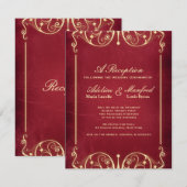 Nieuw Victoriaans: Rood & goudreceptie Informatiekaartje (Voorkant / Achterkant)