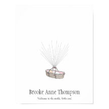 Nieuw vingerafdruk ballon gastboek voor baby's - R