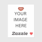 NIEUW! Vinyl Sticker Gloss 2" x 2" - Custom-Cut (Vel)