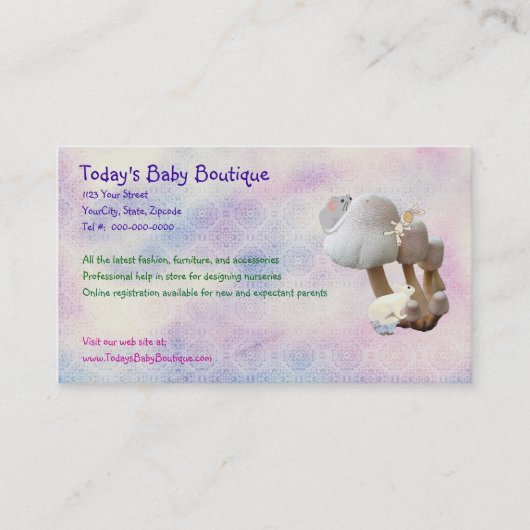 Nieuw Visitekaartje babyproducten (Voorkant)