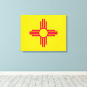 Nieuw vlaggenontwerp voor Mexico-staat Canvas Afdruk (Insitu (Houten vloer))