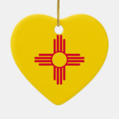 Nieuw vlaggenontwerp voor Mexico-staat Keramisch Ornament (Achterkant)