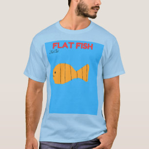 (Nieuw)Vlakke vis ontwerp dikke kat nieuwe vriend T-shirt
