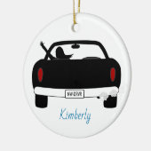 Nieuw Vrouw blauw aangepast Keramisch Ornament (Links)