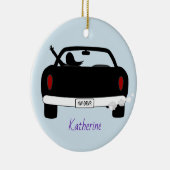 Nieuw Vrouw roze aangepast Keramisch Ornament (Rechts)