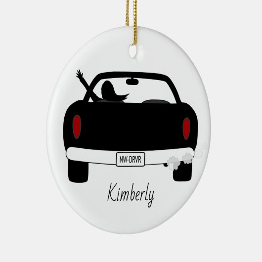 Nieuw Vrouw voor stuurprogramma aangepast Keramisch Ornament (Rechts)