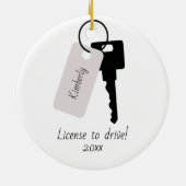 Nieuw Vrouw voor stuurprogramma aangepast Keramisch Ornament (Achterkant)