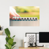 Nieuw vs Oude gewoonten - Motivatie Poster (Thuiskantoor)