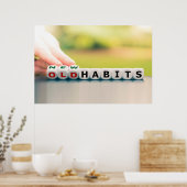Nieuw vs Oude gewoonten - Motivatie Poster (Keuken)
