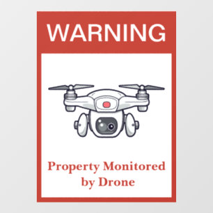 NIEUW! Waarschuwing: Eigendom bewaakt door drone Raamsticker